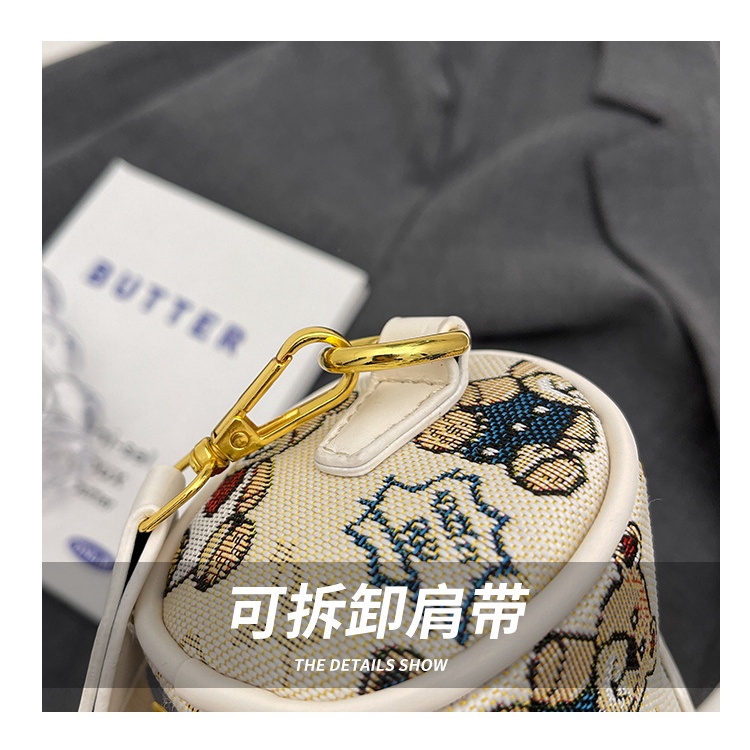 Túi Đeo Chéo Hình Trụ Bản Rộng Thời Trang Mùa Hè 2023 Cho Nữ