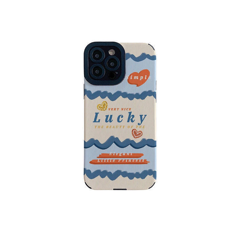 Wave English All-Inclusive Mobile Phone Soft Case Suitable for Apple 6/7/8/11/12/13/Xs Max jzIF