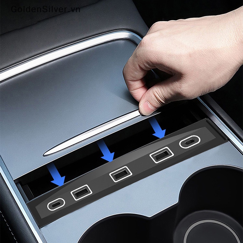 Bộ Chia Cổng USB 5 Trong 1 Cho 2021 2022 2023 Model 3