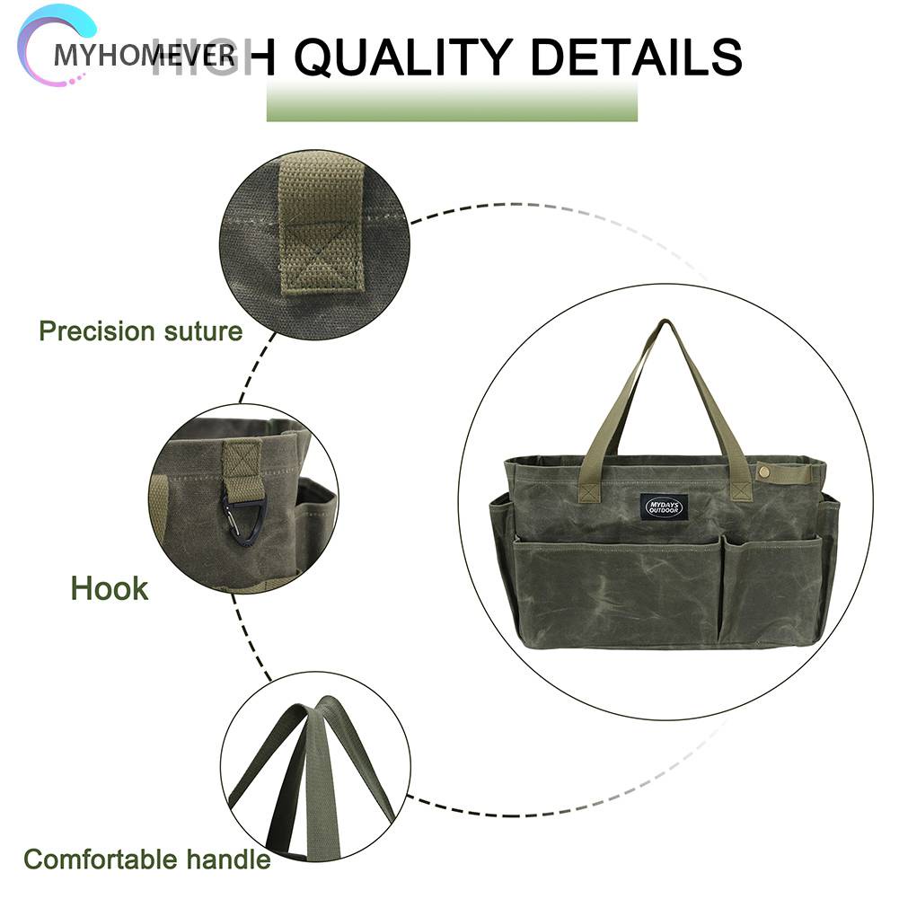 Hộp Đựng Đồ Cắm Trại Nhiều Ngăn Bằng Vải Canvas Chống Nước Có Thể Gấp Gọn