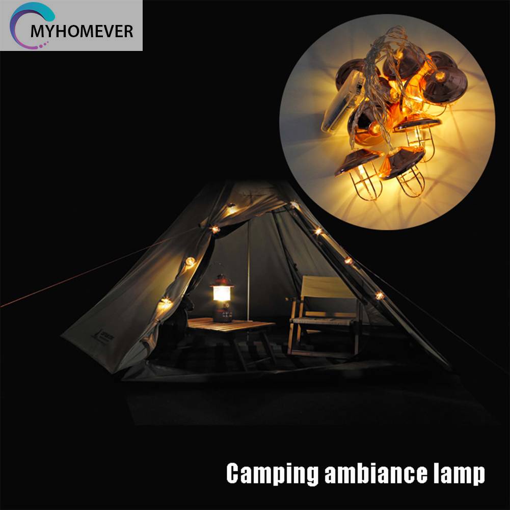 Dây Đèn Cắm Trại Chống Nước IPX4 50LM Phong Cách Retro