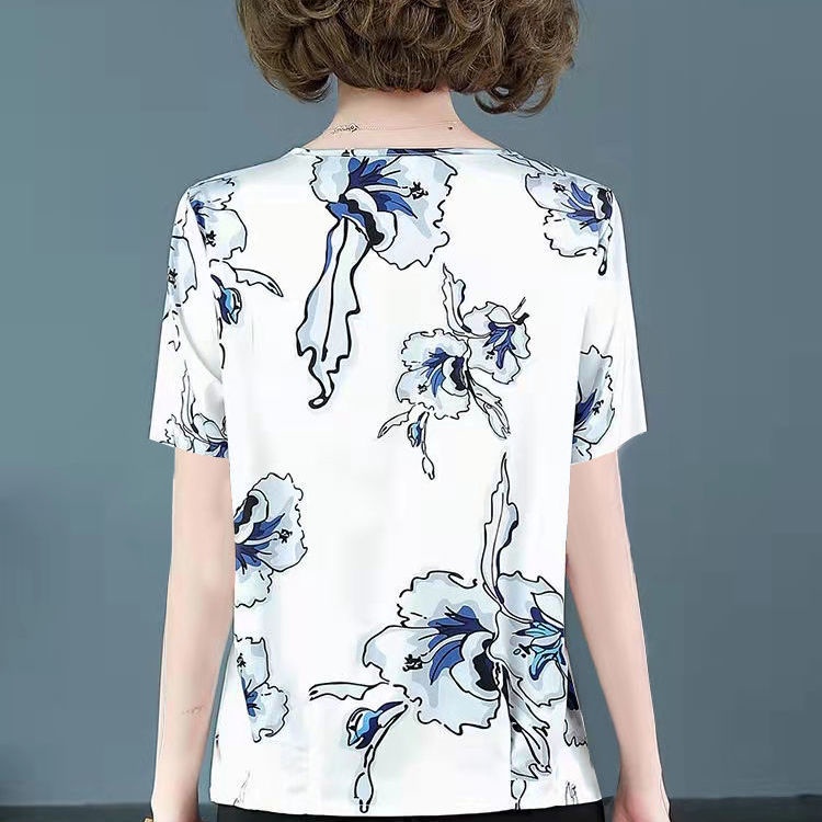 Áo Thun Nữ Ngắn Tay Dáng Rộng In Họa Tiết Phong Cách Phương Tây Thời Trang Mùa Hè