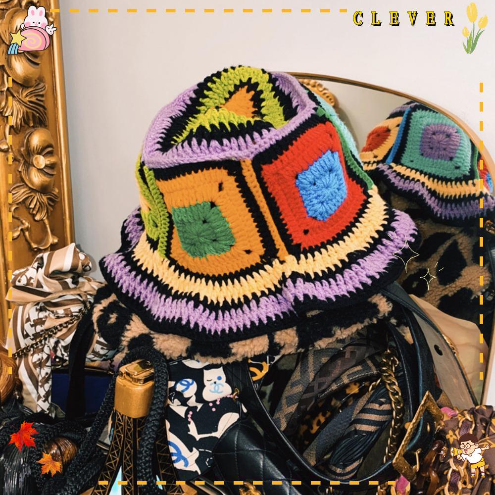 CLEVER Mũ Bucket Dệt Kim Phong Cách Thời Trang Hàn Quốc Dành Cho Nữ