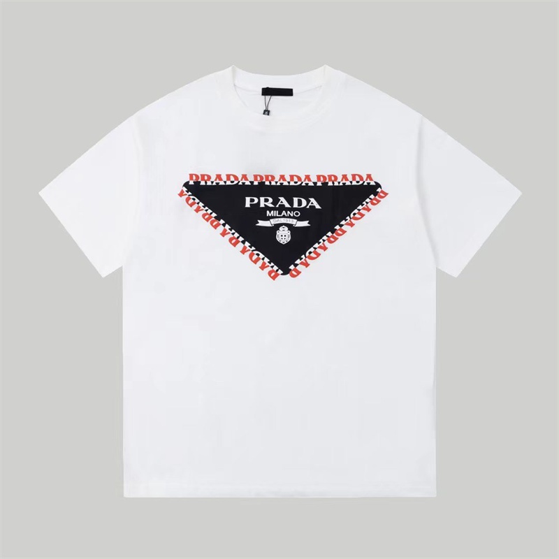 Áo Thun In Họa Tiết Thời Trang Đường Phố Chất Lượng Cao P8R8A88 △ Áo Thun Tay Ngắn In Hình Tam Giác Phong Cách Unisex Cá Tính