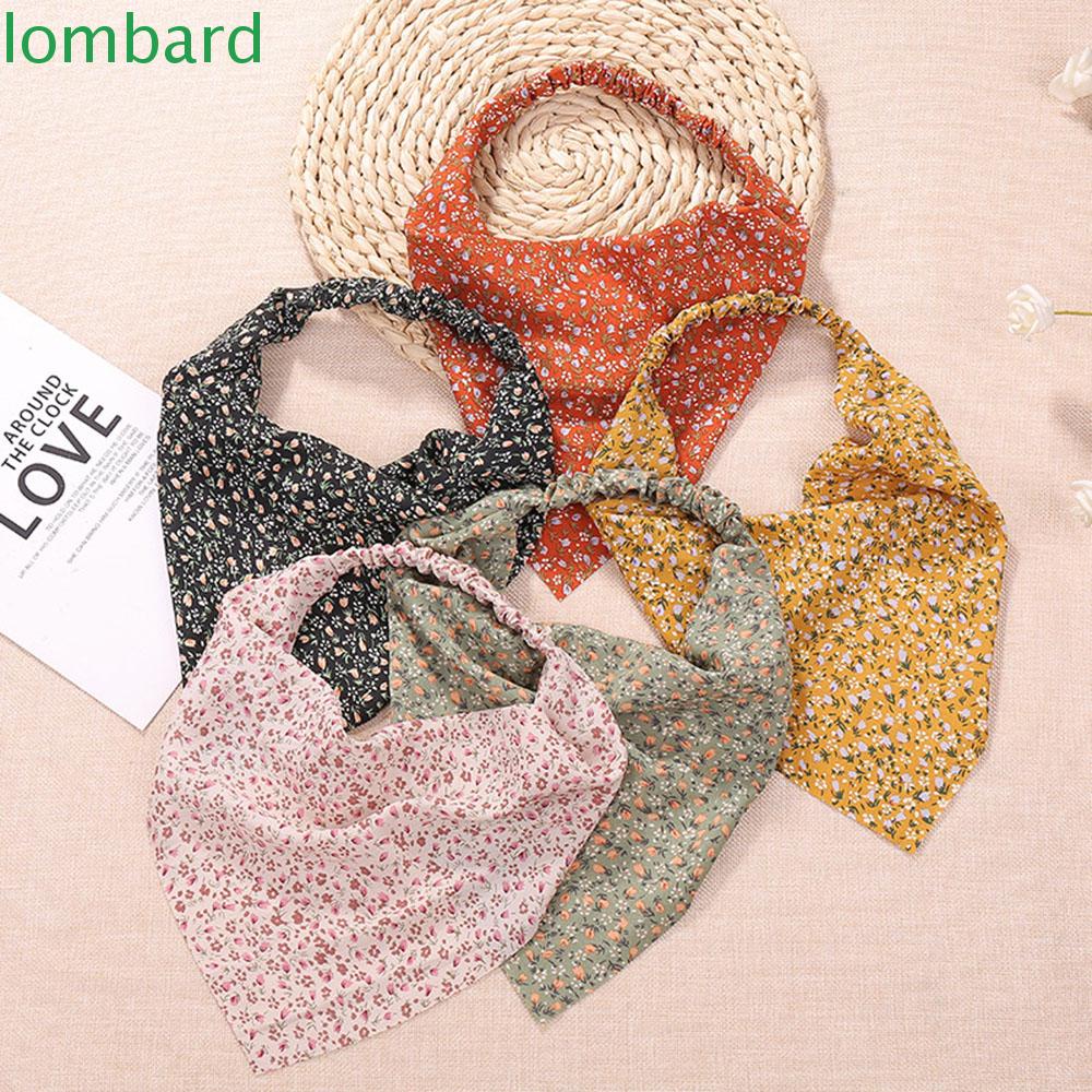 LOMBARD Băng Đô Cài Tóc Co Giãn Thiết Kế Dễ Thương Phong Cách Âu Mỹ Cho Nữ