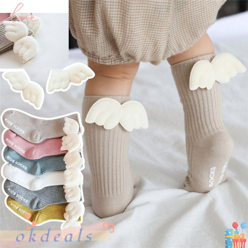 OKDEALS Tất Cotton Cao Đến Gối Thời Trang Hè Thu Dành Cho Bé
