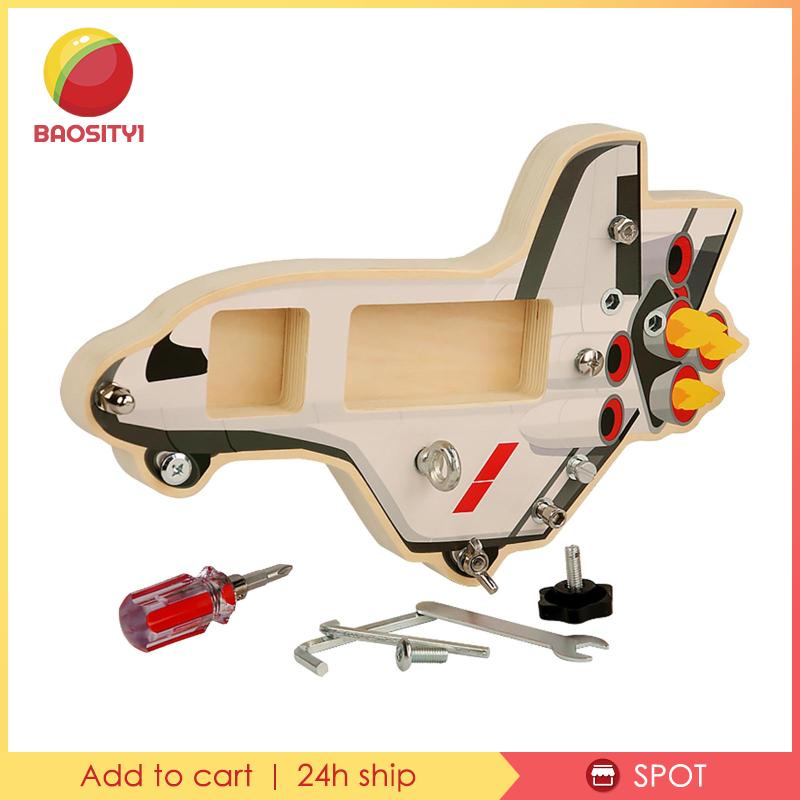 Bộ Tua Vít Bảng Hình Tàu Không Gian Montessori Cho Bé Trai Mầm Non