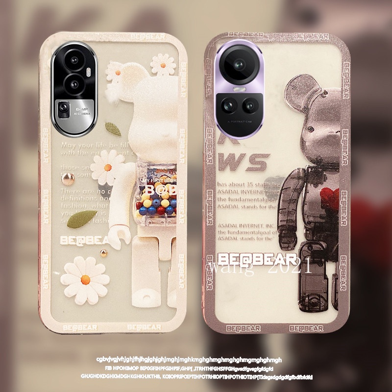 Ốp Điện Thoại Dẻo Trong Suốt Hình Gấu Dễ Thương Cho OPPO Reno10 Reno10 Pro + Plus 5G OPPO A78 4G 2023 OPPOReno10 Pro 5G