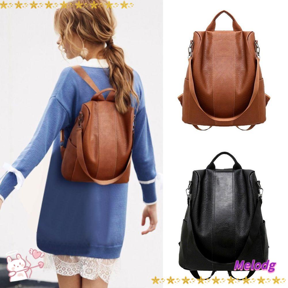 MELODG Ba Lô Da PU Chống Trộm