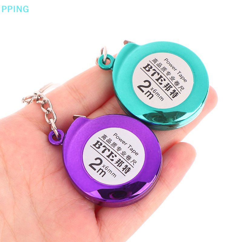 Thước Dây Mini Bằng Thép Tinh Tế Đa Năng Có Móc Khóa Dễ Thương Dài 2m