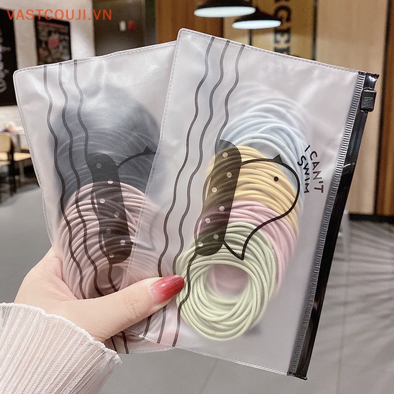 Túi 100 Dây Thun Buộc Tóc Co Giãn Dành Cho Nữ