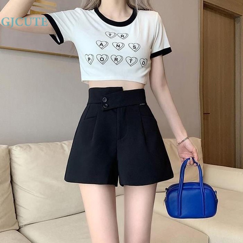 Quần Short Lưng Cao Dáng Rộng Thời Trang Mùa Hè 2023 Cho Nữ