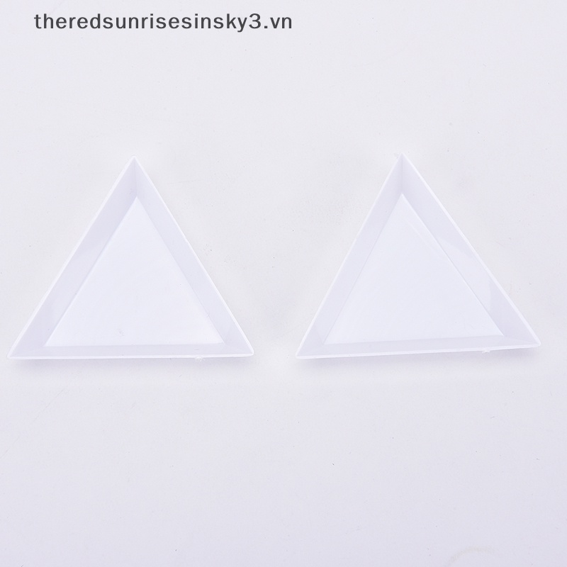 Bộ 2 Hộp Đựng Vật Dụng Hình Tam Giác Trang Trí Móng Tay Điện Thoại