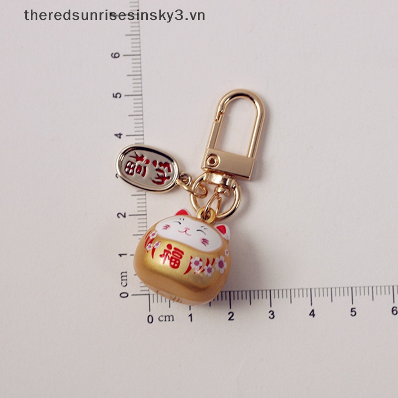 # # Móc Khóa Hình Mèo May Mắn Nhật Bản Thời Trang Có Chuông Nước Trang Trí Túi Xách / Xe Hơi