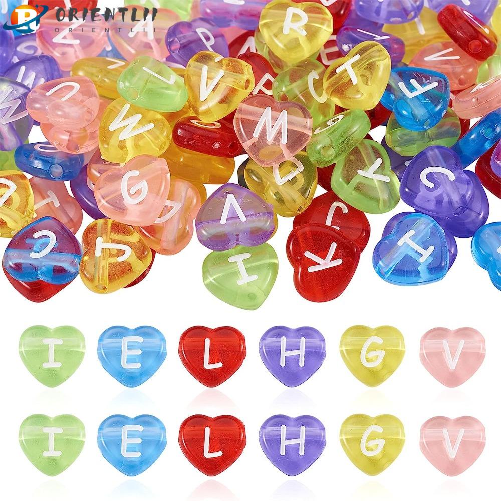 ORIENTLII Set 100 Hạt Xỏ Lỗ 10mm Nhiều Màu Sắc Chuyên Dụng Cho Thợ Làm Đồ Trang Sức