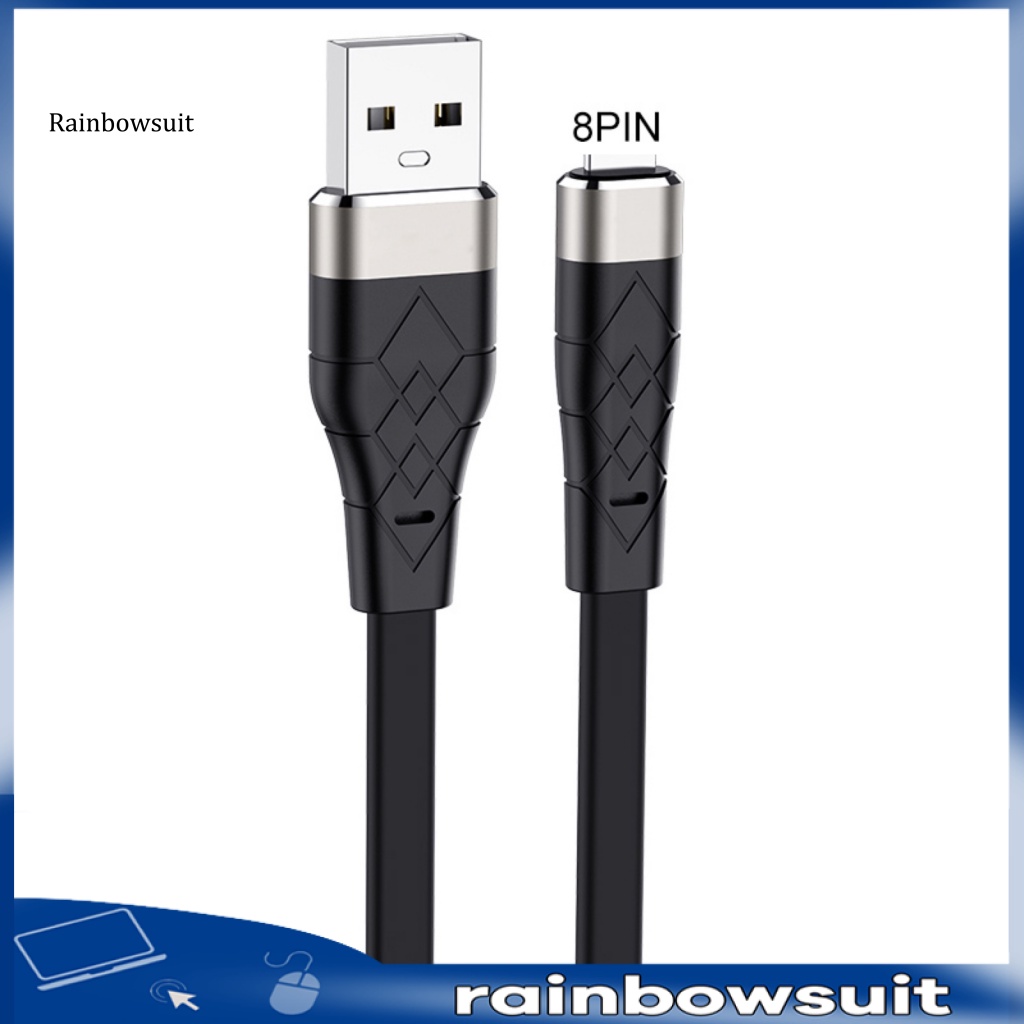 Dây Cáp Sạc USB Type-C 8-pin Micro USB Bằng Silicon Mềm Dày Dặn Thay Thế Chuyên Dụng Cho Điện Thoại / Máy Tính