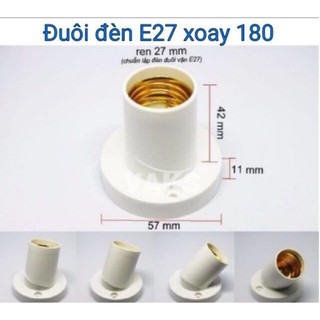 Đui Đèn E27 Đa Năng Xoay 45%