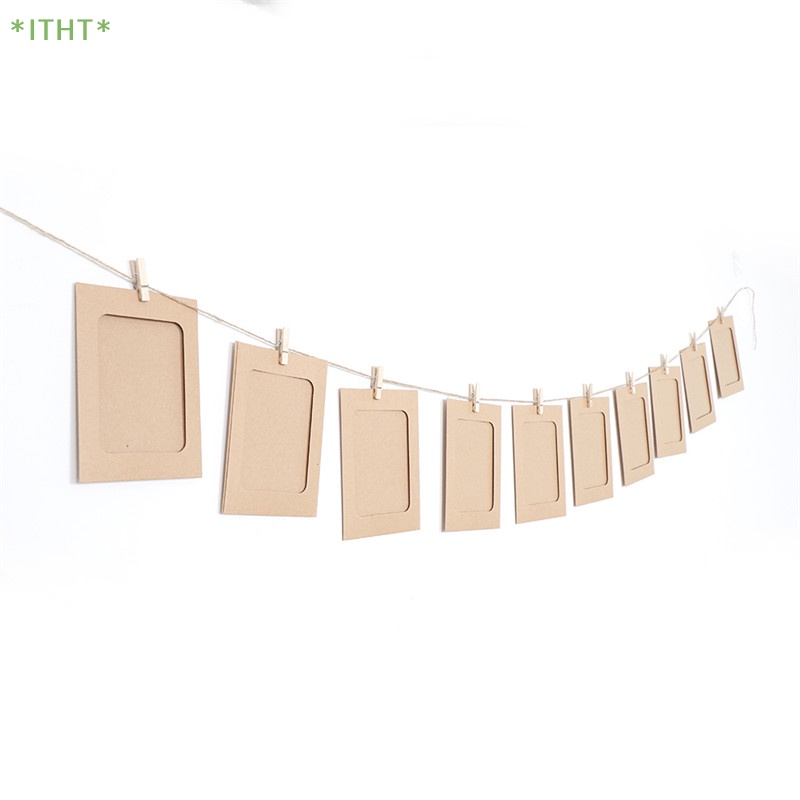 Set 10 Kẹp Giấy Kraft 6inch Dùng Treo Ảnh Trang Trí Đám Cưới DIY Mới