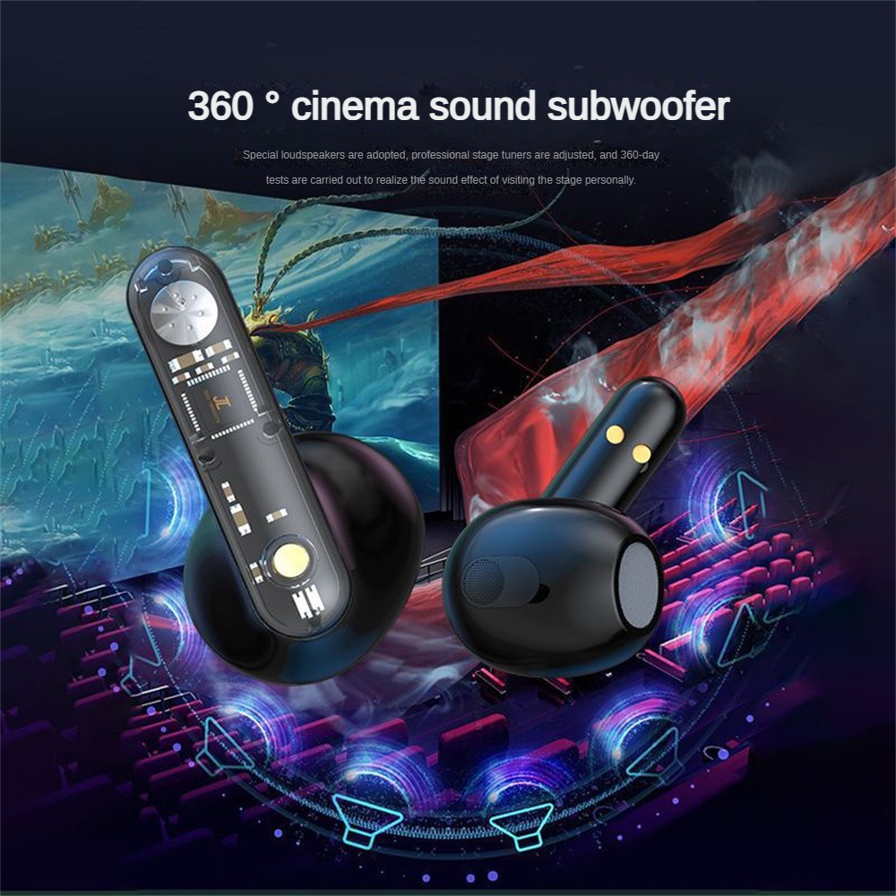 Aubess Tws Tai Nghe Không Dây Trong Suốt Tương Thích Với Bluetooth 5.3 Tiết Kiệm Năng Lượng Không Gây Hại Cho Tai Hifi Stereo Yunni