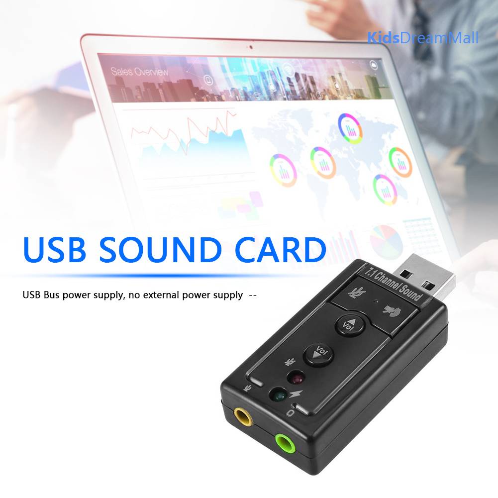 Thẻ Âm Thanh USB 7.1 Jack 3.5mm Cho Máy Tính