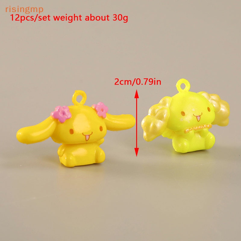 Set 12 Đồ trang trí Chú Chó Cinnamoroll Mini Bằng PVC Dễ Thương Dùng Trang Trí Tiểu Cảnh