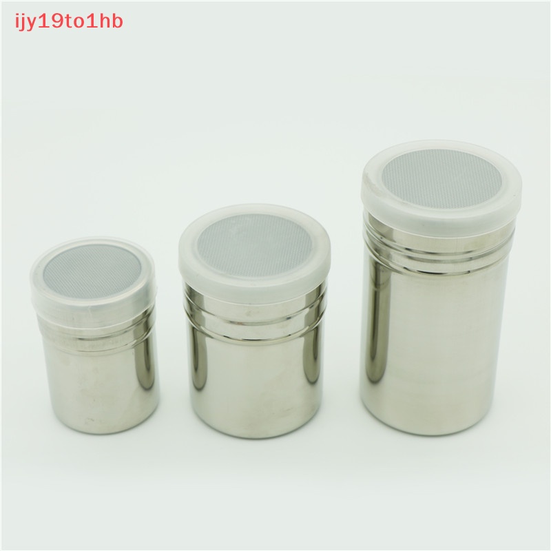 Thép không gỉ sô cô la Shaker Icing đường bột ca cao bột cà phê sifter mới