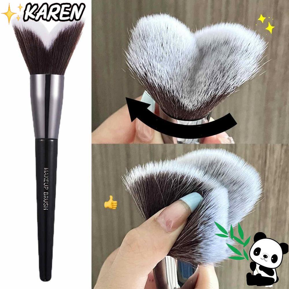 KAREN Cọ Trang Điểm Tay Cầm Dài Lông Mềm Trái Tim