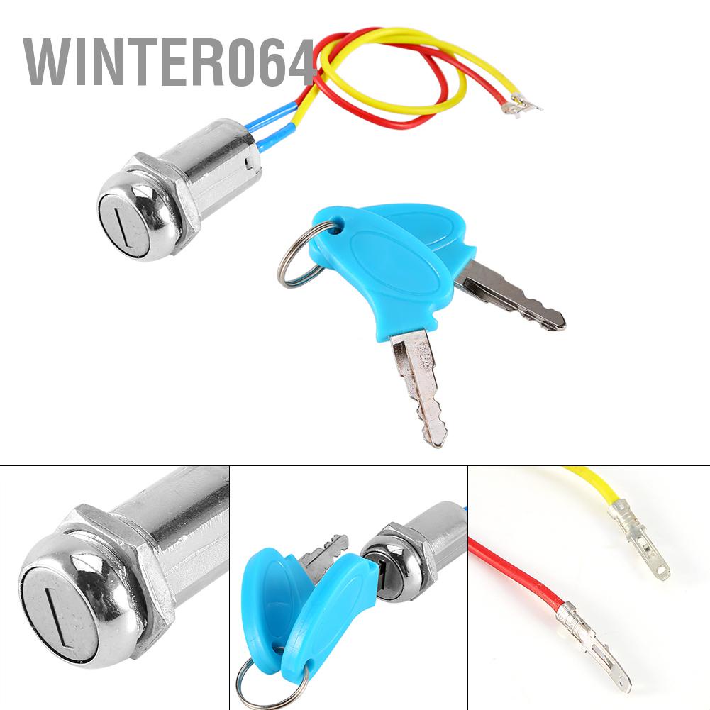 Winter064 2 Dây Chìa Khóa Đánh Lửa Phím Cho Xe Điện ATV Moped Kart