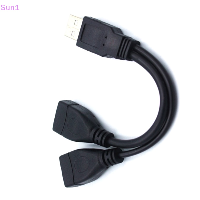 Cáp Sạc Chữ Y Nối Dài USB 2.0 1 Male Sang 2 Female Cho Máy Tính / Xe Hơi
