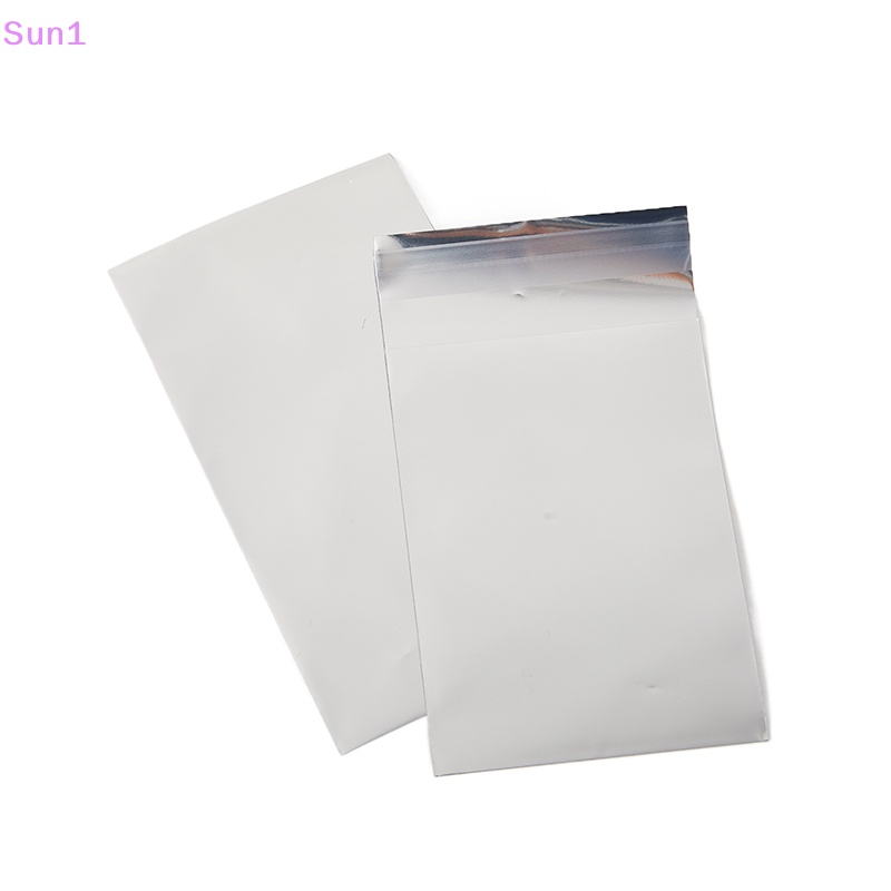 Sun1 > Túi Zip Lá Nhôm Phẳng Có Thể Đóng Lại Chống Nước Đựng Thẻ Màu Bạc Bảo Vệ Tốt