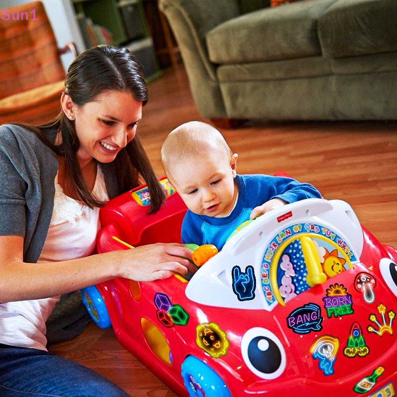 Sun1 &gt; 50 Nhãn Dán Hoạt Hình Graffiti Trang Trí Xe Hơi / Laptop / Va Li Dành Cho Trẻ Em