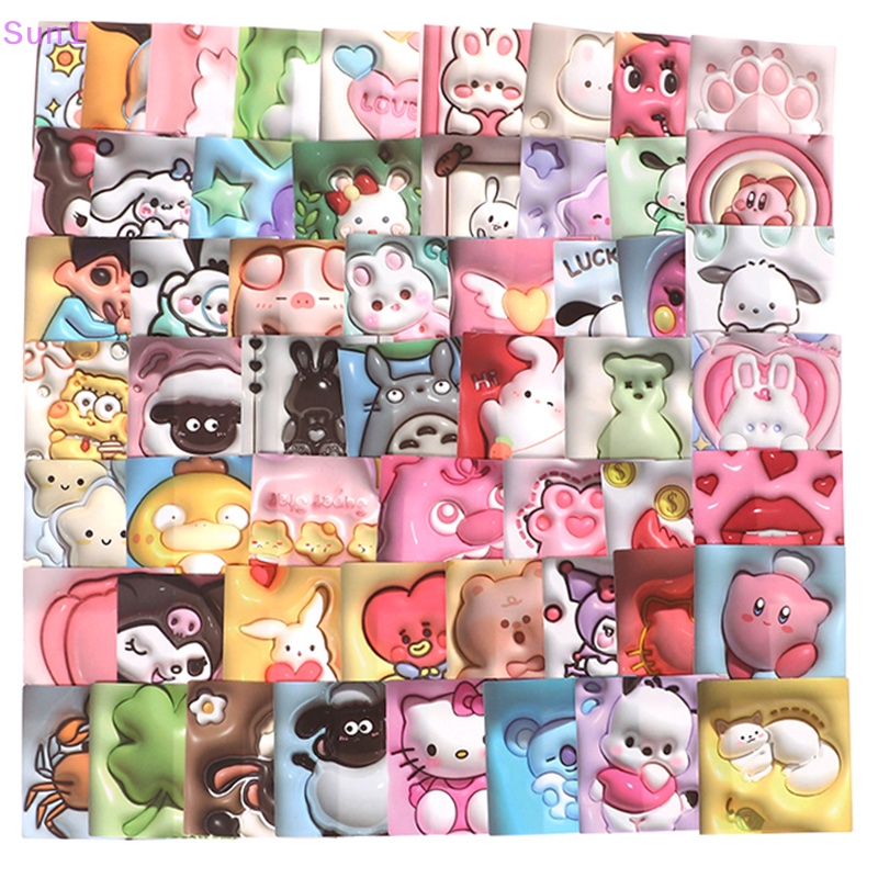 Set 1 &gt; 100 Sticker 3D Hình Kuromi My Melody Dễ Thương Dán Trang Trí Laptop