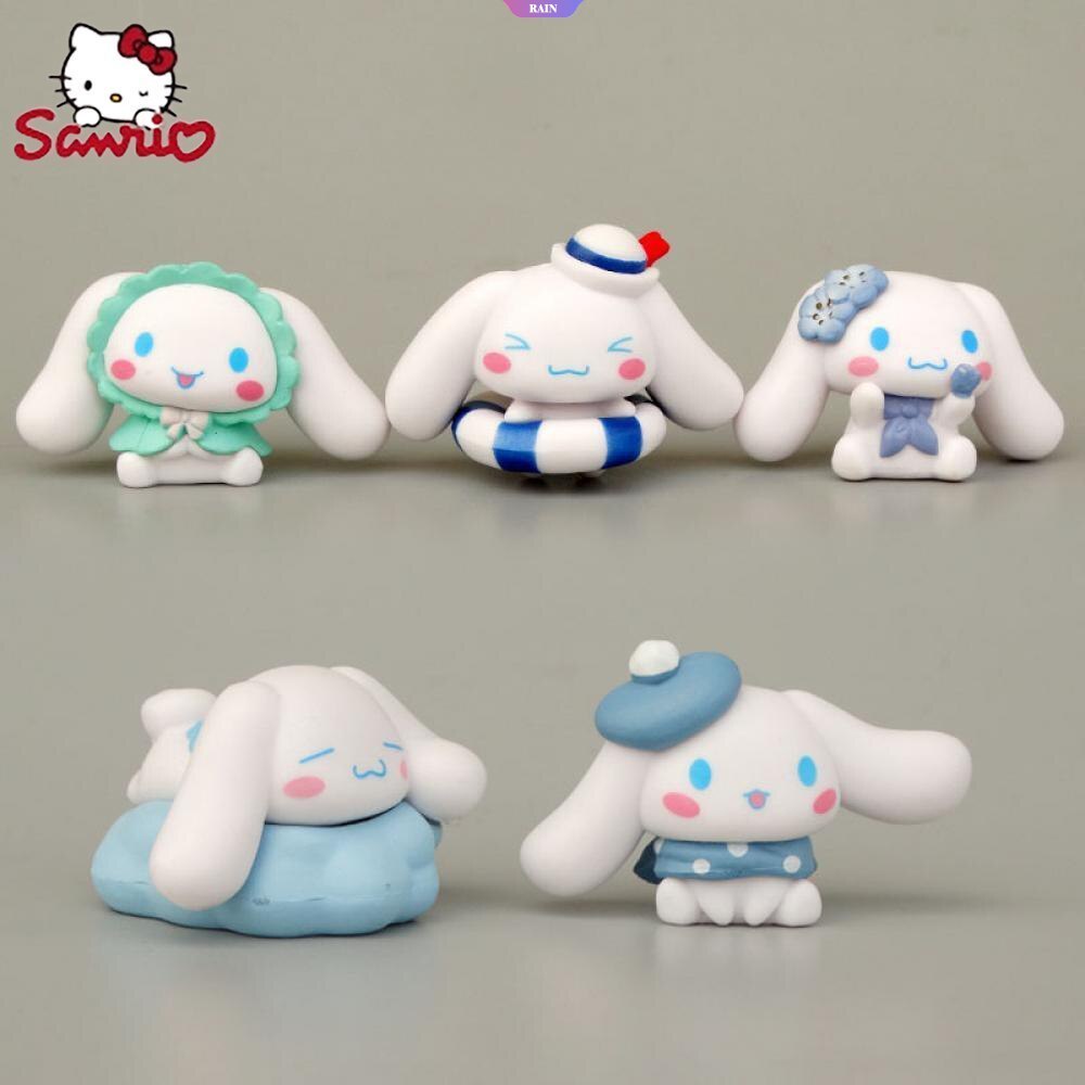 SANRIO Set 5 Mô Hình Đồ Chơi Nhân Vật Hoạt Hình Cinnamoroll Bằng PVC Làm Thủ Công Trang Trí Phòng Bé
