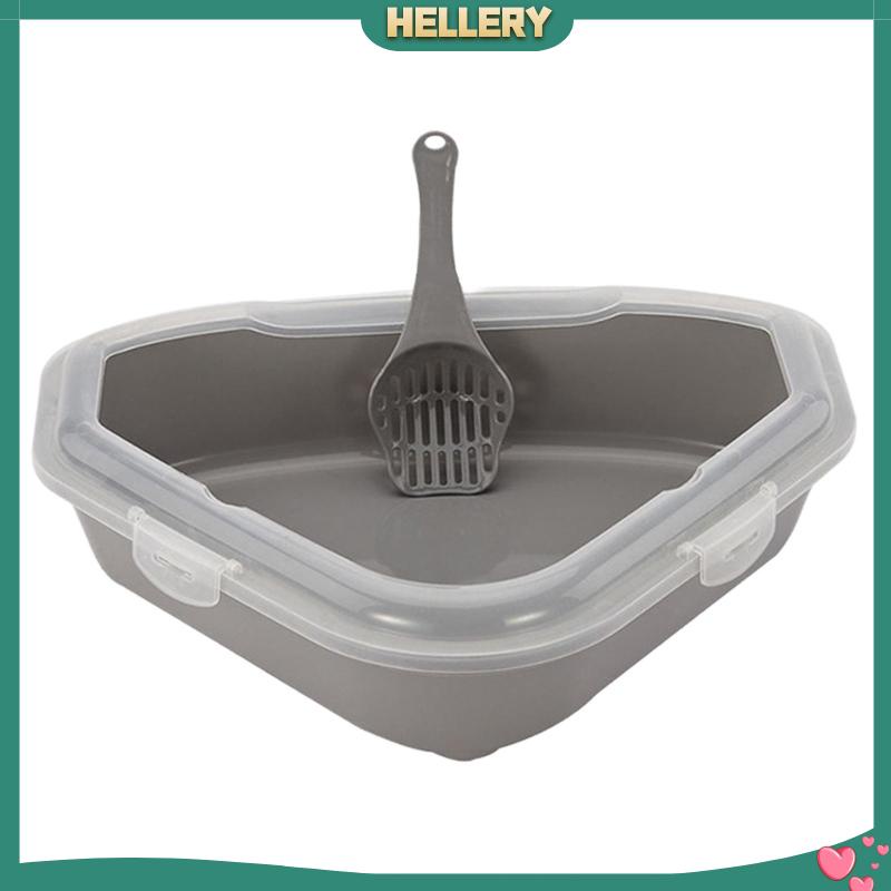 Khay Đựng Cát Vệ Sinh Hình Tam Giác Gắn Góc Giường Cho Mèo Cưng