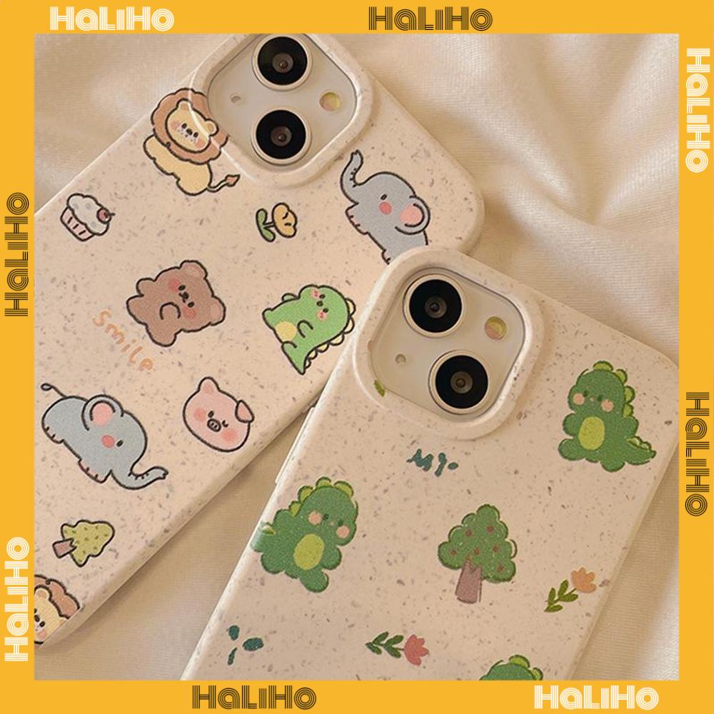 Ốp lưng iPhone 11 Ốp Lưng Điện Thoại Có Thể Phân Hủy Bằng Rơm Vỏ Mềm Thân Thiện Với Môi Trường Chống Sốc Bảo Vệ Máy Ảnh Chú Khủng Long Nhỏ Dễ Thương Lười Tương Thích Với iPhone 14 Pro max 13 Pro max 12 Pro Max 11 XR XS 7 8