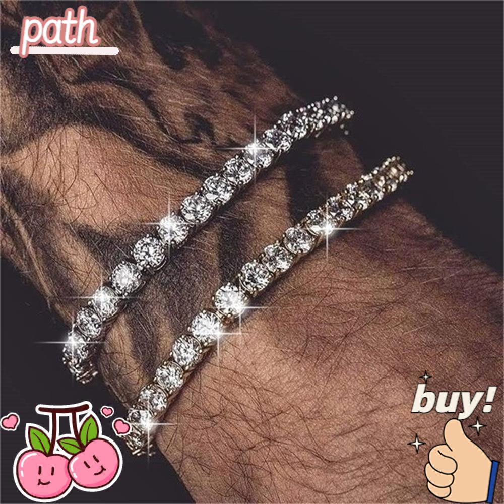 PATH Vòng Đeo Tay Đính Đá Lấp Lánh Sang Trọng 5mm