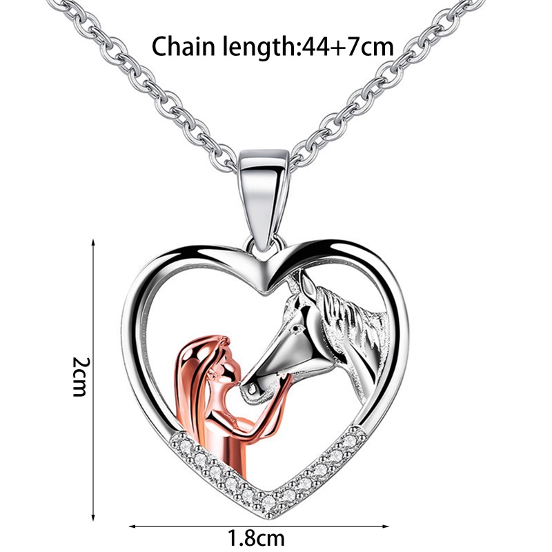 Vòng cổ Mặt Hình Ngựa Đính Đá Lấp Lánh