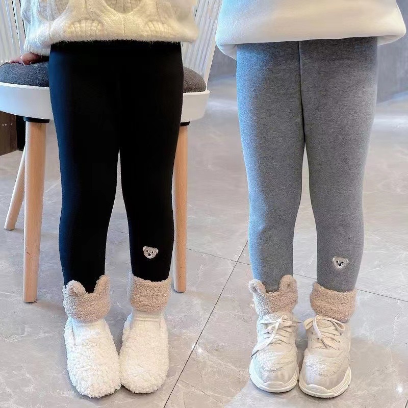 Quần Legging Dáng Ôm Phong Cách Hàn Quốc Dễ Thương Thời Trang Mùa Đông Cho Bé Gái quần chục cho bé gái