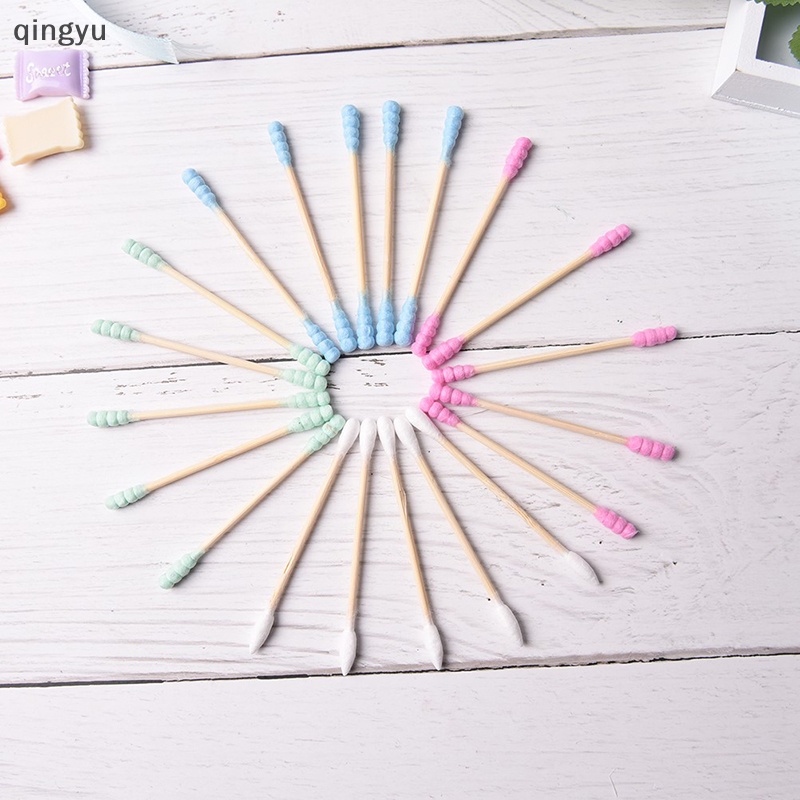 Túi 100 Tăm Bông Cotton Hai Đầu Màu Sắc Kẹo Ngọt