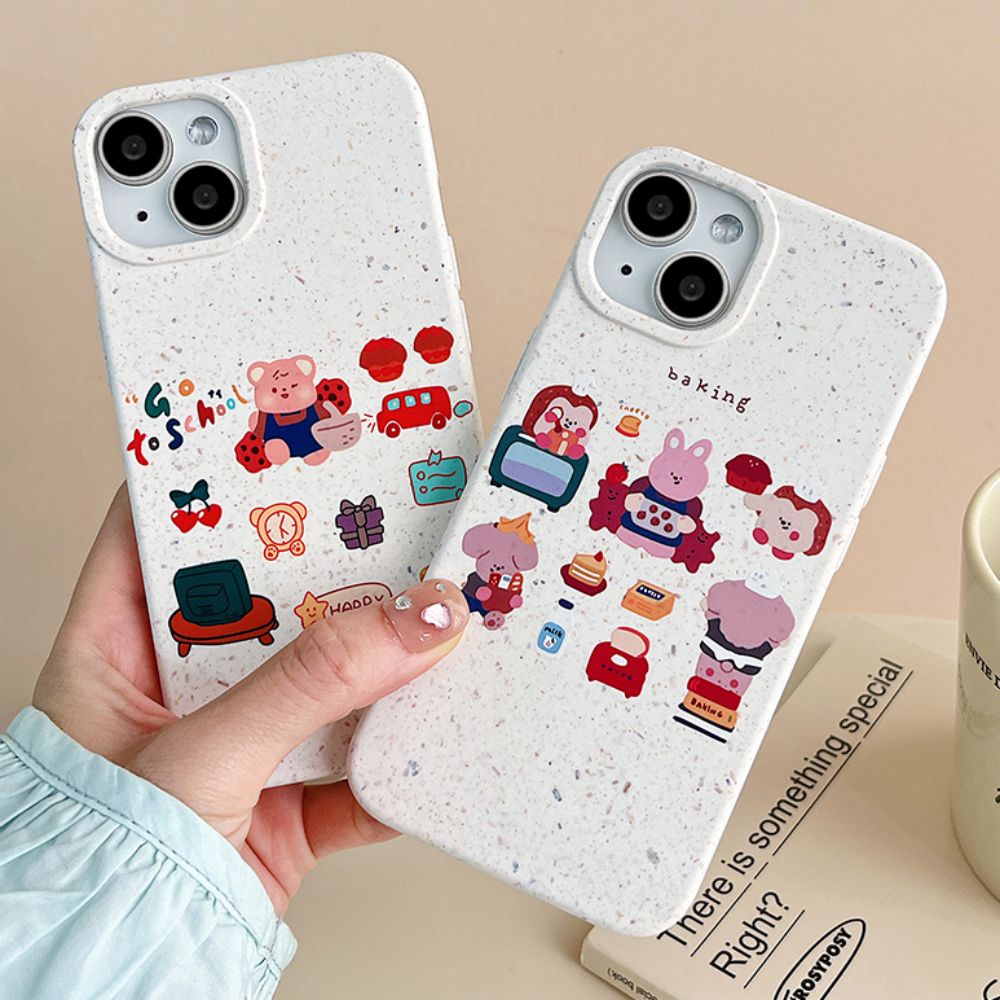 Ốp Điện Thoại TPU Mềm Chống Sốc In Hình Thú Hoạt Hình Dễ Thương Cho IPhone 14 13 12 11 Pro Max X XR 8 7 Plus