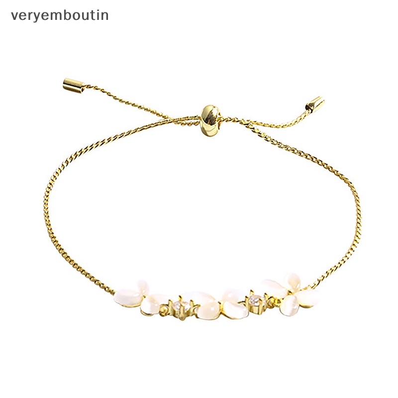 Vòng Tay Đính Đá Opal Màu Sắc Tinh Tế Có Thể Điều Chỉnh Kích Thước Dành Cho Nữ