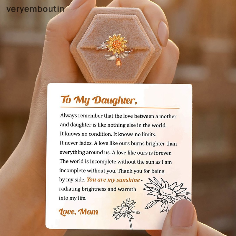 Nhẫn Đồng Hở Hình Hoa Hướng Dương / Ong Xoay Được Chống Căng Thẳng Có Thể Điều Chỉnh Thời Trang Cho Nữ n