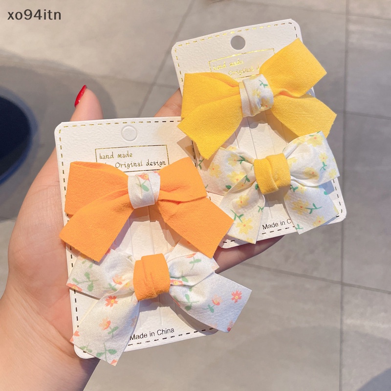 Set 2 Kẹp Tóc Nơ Dễ Thương Cho Bé Gái