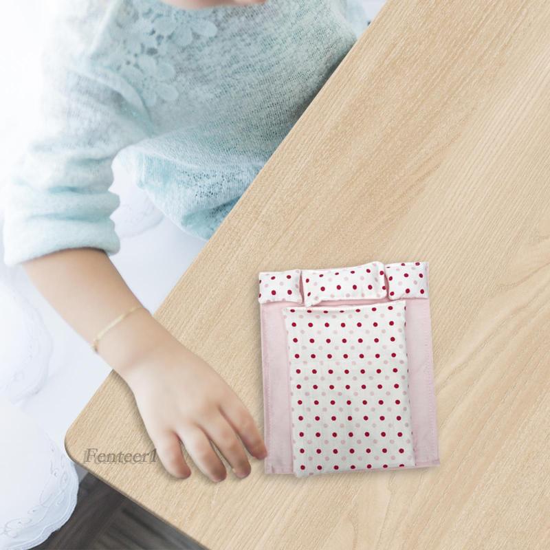 Giường Ngủ Mini Tỉ Lệ 1 / 12 Kích Thước 6 inch Dùng Làm Đạo Cụ Chụp Ảnh Cho Búp Bê