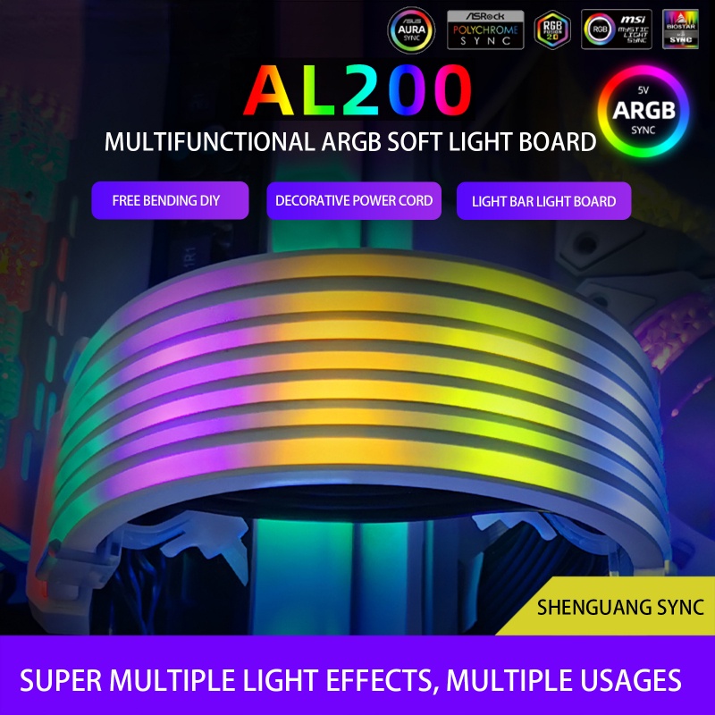 56 Đèn LED 5V ARGB Aura Sync Có thể uốn cong DIY cho A56 Đèn LED 5V ARGB Aura Sync Có thể uốn cong D