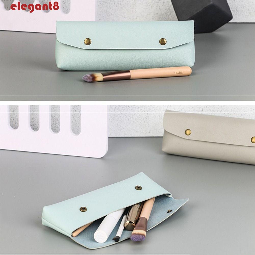 ELEGANT Túi Da PU Đựng Mỹ Phẩm Đa Năng Sức Chứa Lớn Tiện Dụng Cho Nữ