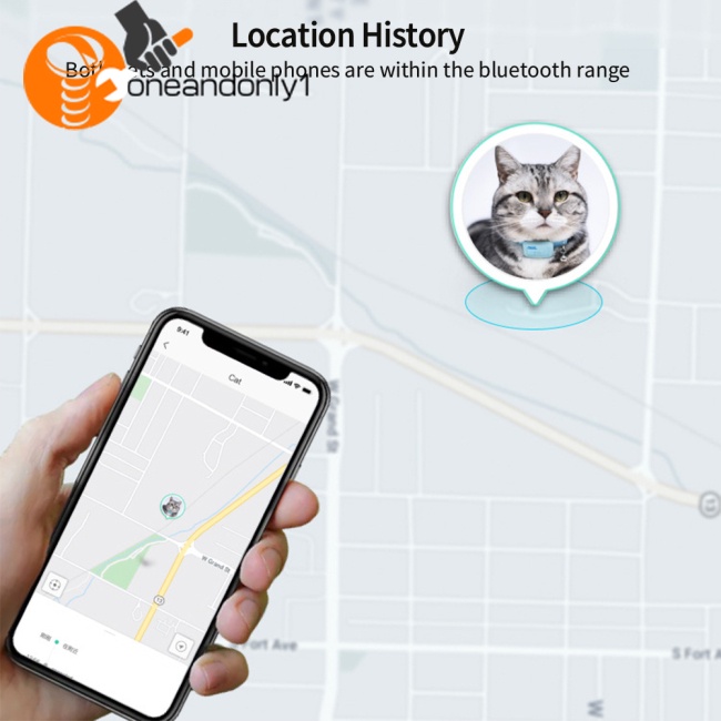 [COD] Thiết Bị Định Vị Bluetooth Thông Minh Chống Thấm Nước Chống Thất Lạc Cho Thú Cưng Mèo