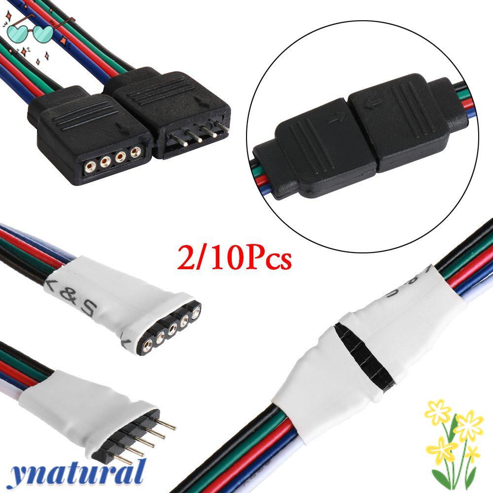 YNATURAL Set 2 / 10 Đầu Nối Male Female Cho Dây Đèn LED RGBW
