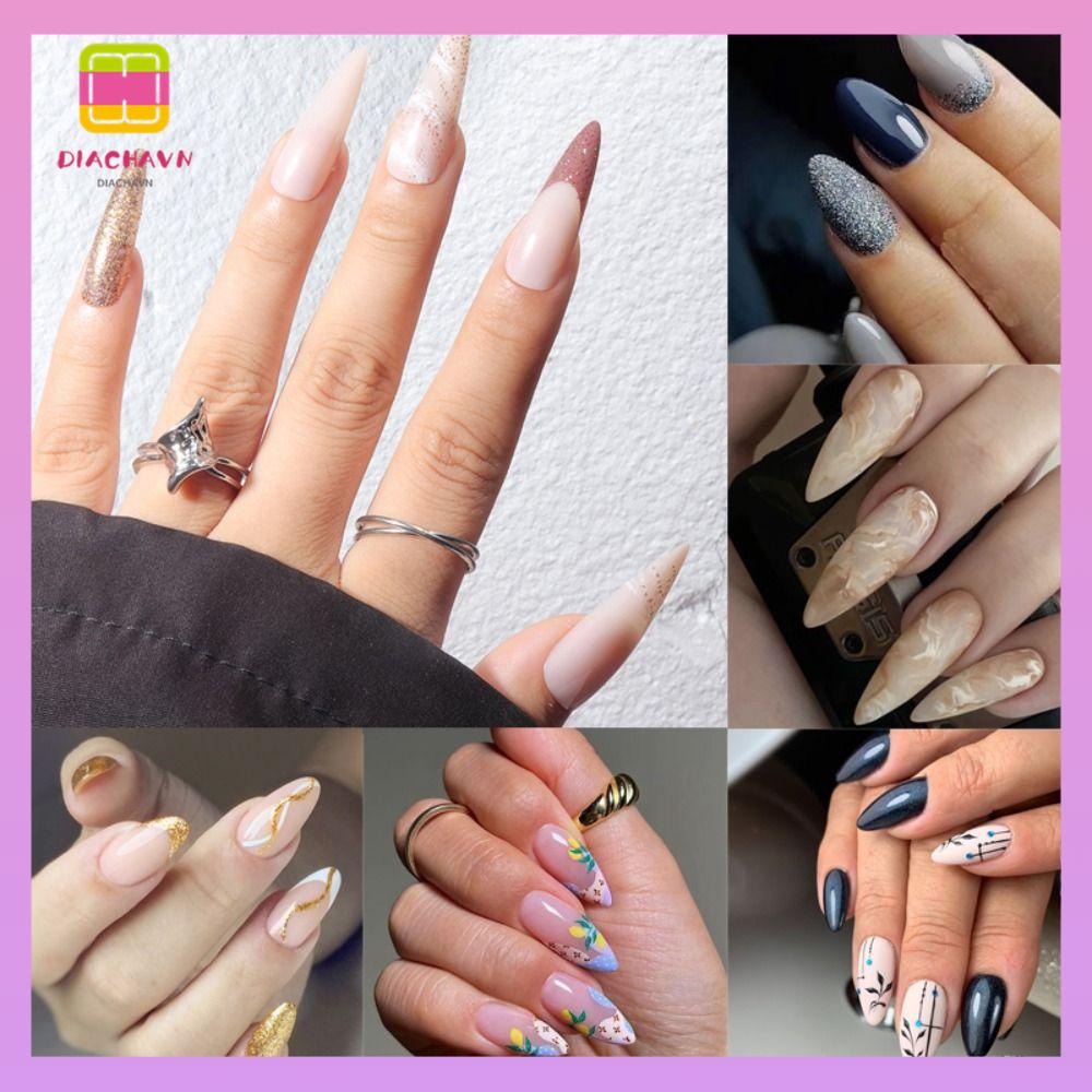 DIACHAVN Móng Tay Giả Có Thể Tháo Rời Độ Dài Vừa Che Phủ Toàn Diện Cho Nữ