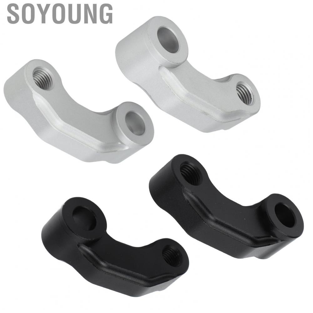 Soyoung Wing Mirror Extension Mount  Durable Easy Installation 2 Pcs Stylish Rearview Extend Adapter for Motorcycle